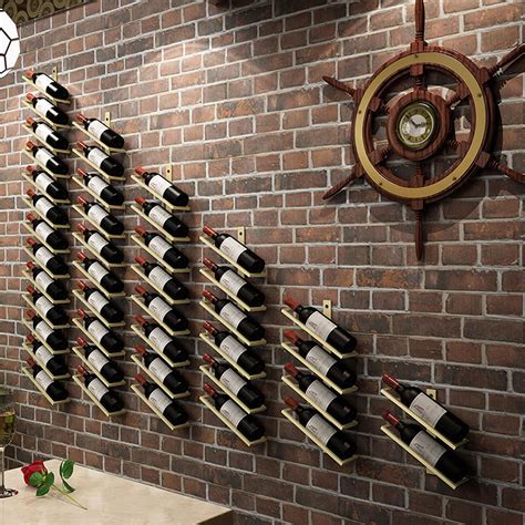 wall mounted steel wine racks